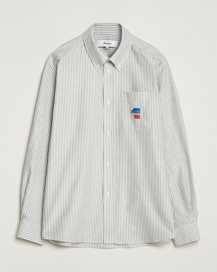 Herr | Skjortor | Palmes | Deuce Oxford Shirt Light Blue Stripe