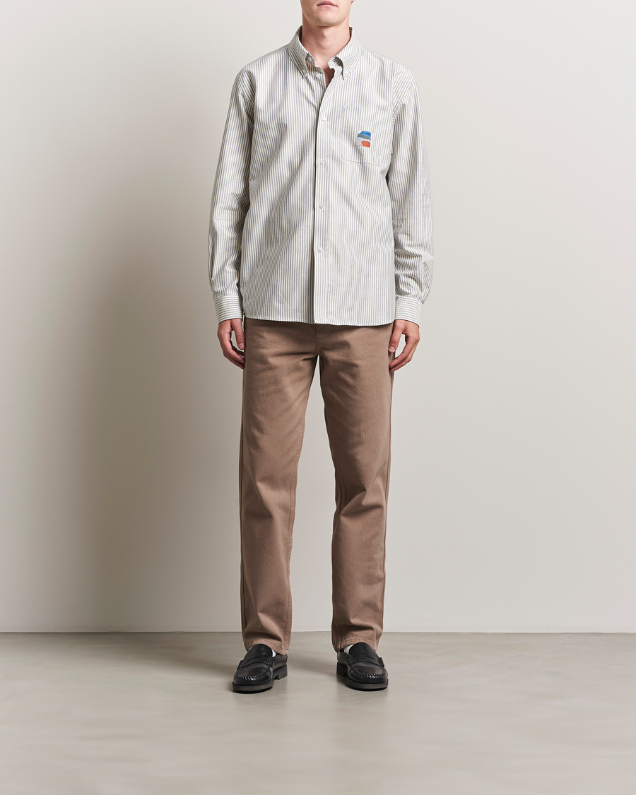 Herr | Skjortor | Palmes | Deuce Oxford Shirt Light Blue Stripe