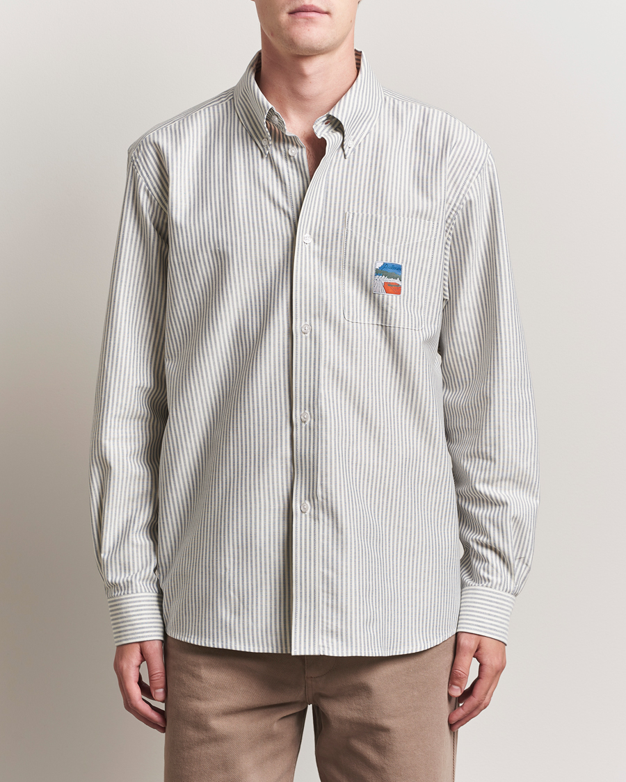 Herr | Skjortor | Palmes | Deuce Oxford Shirt Light Blue Stripe