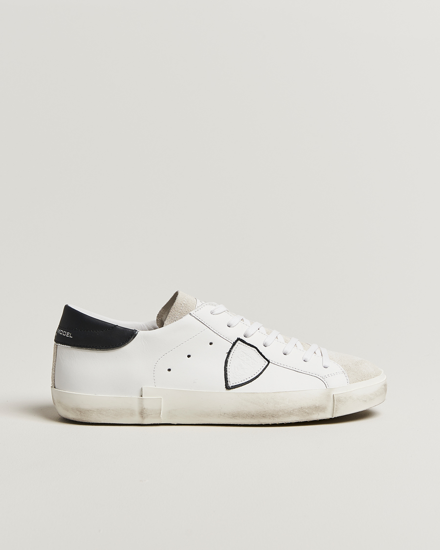 Herr | Sneakers | Philippe Model | Prsx Low Top Leather Sneakers White/Black
