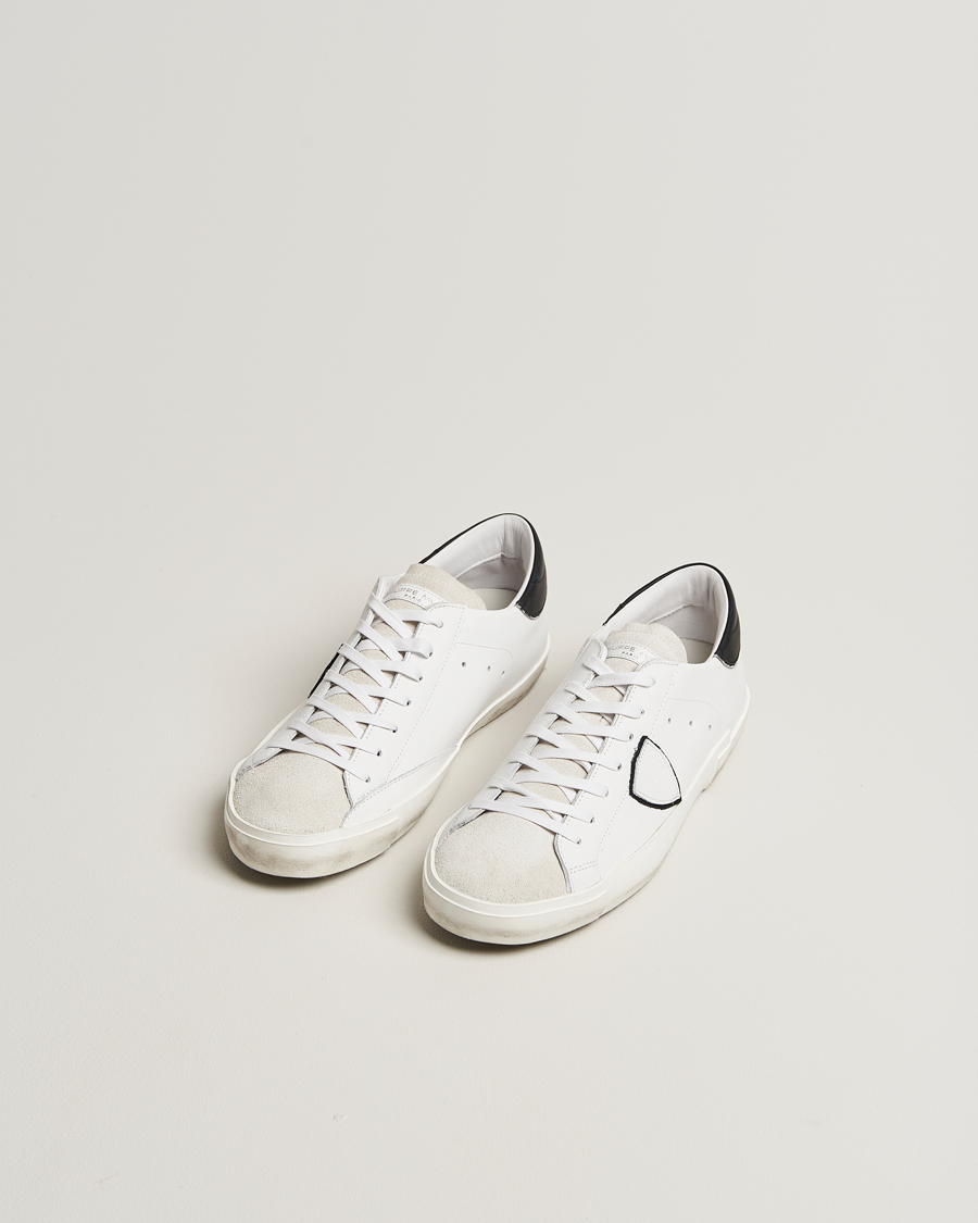 Herr | Sneakers | Philippe Model | Prsx Low Top Leather Sneakers White/Black