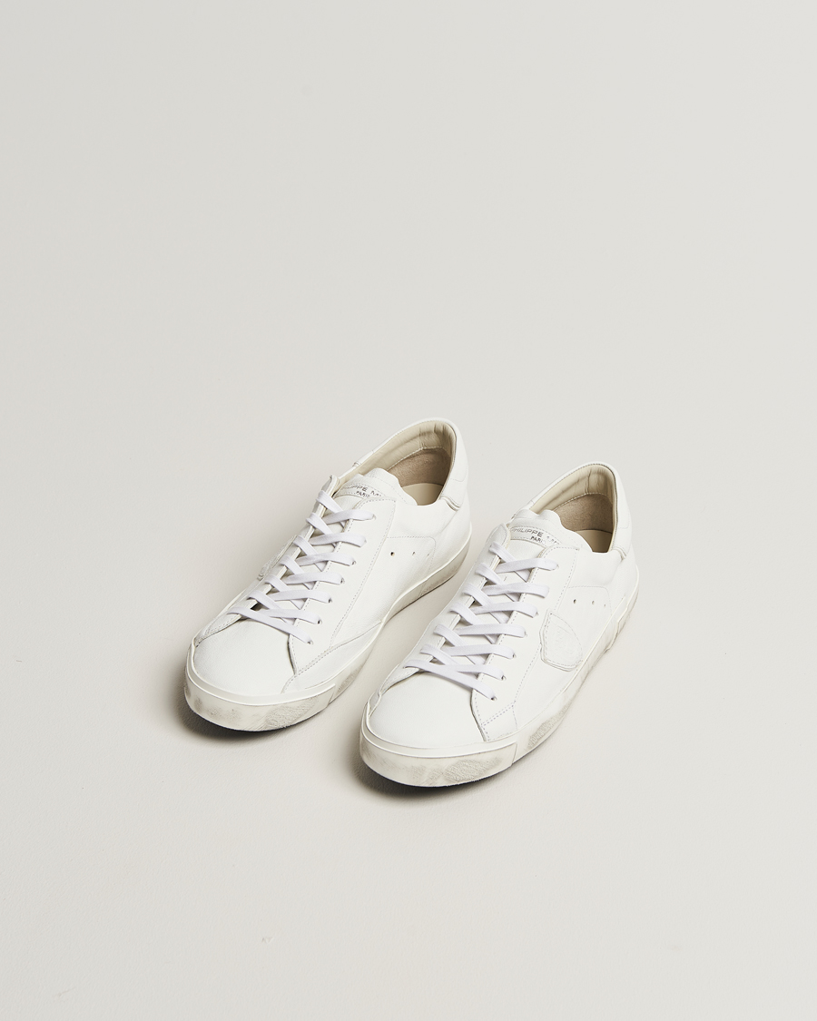 Herr | Sneakers | Philippe Model | Prsx Low Top Leather Sneakers White