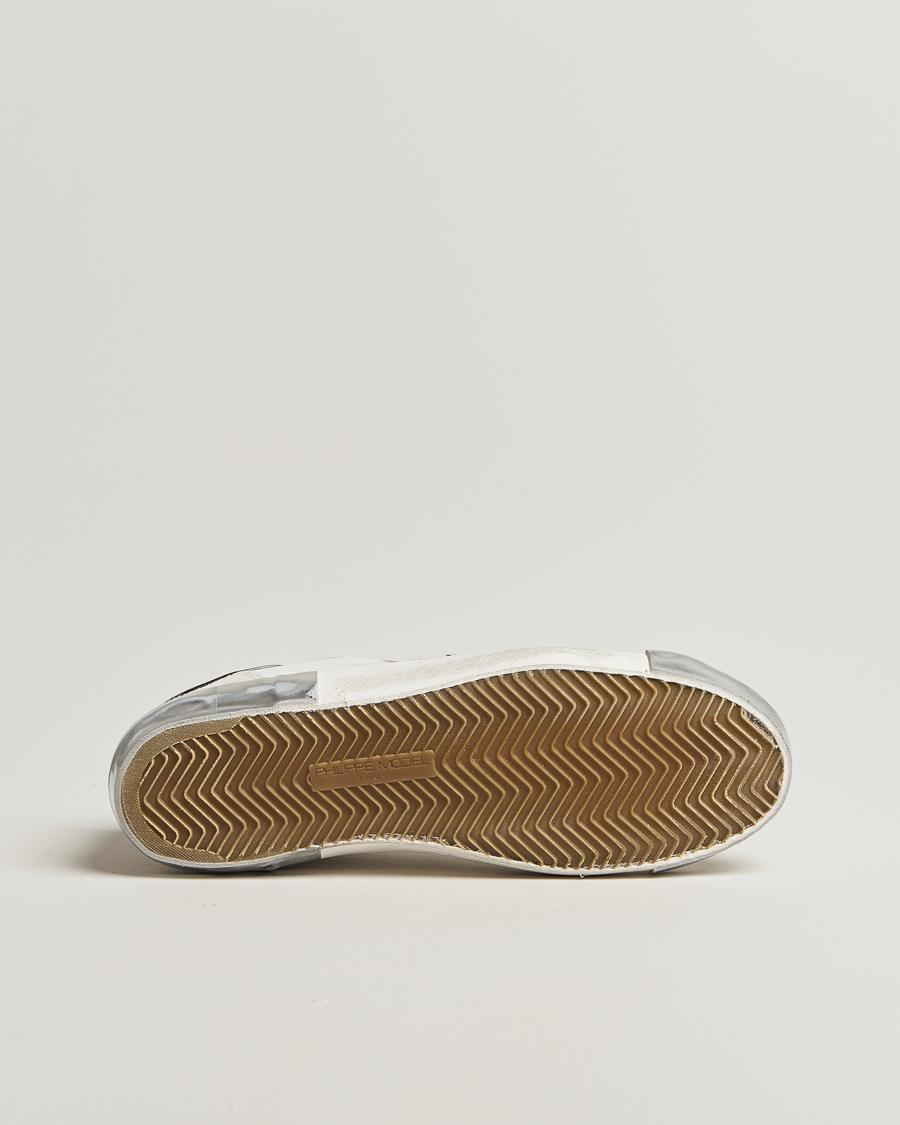 Herr | Sneakers | Philippe Model | Prsx Low Top Leather Sneakers White/Silver