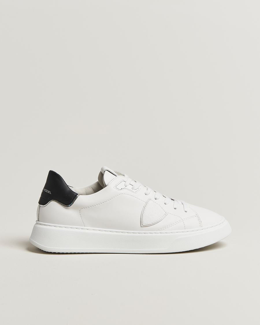 Herr | Sneakers | Philippe Model | Temple Low Top Leather Sneakers White/Black