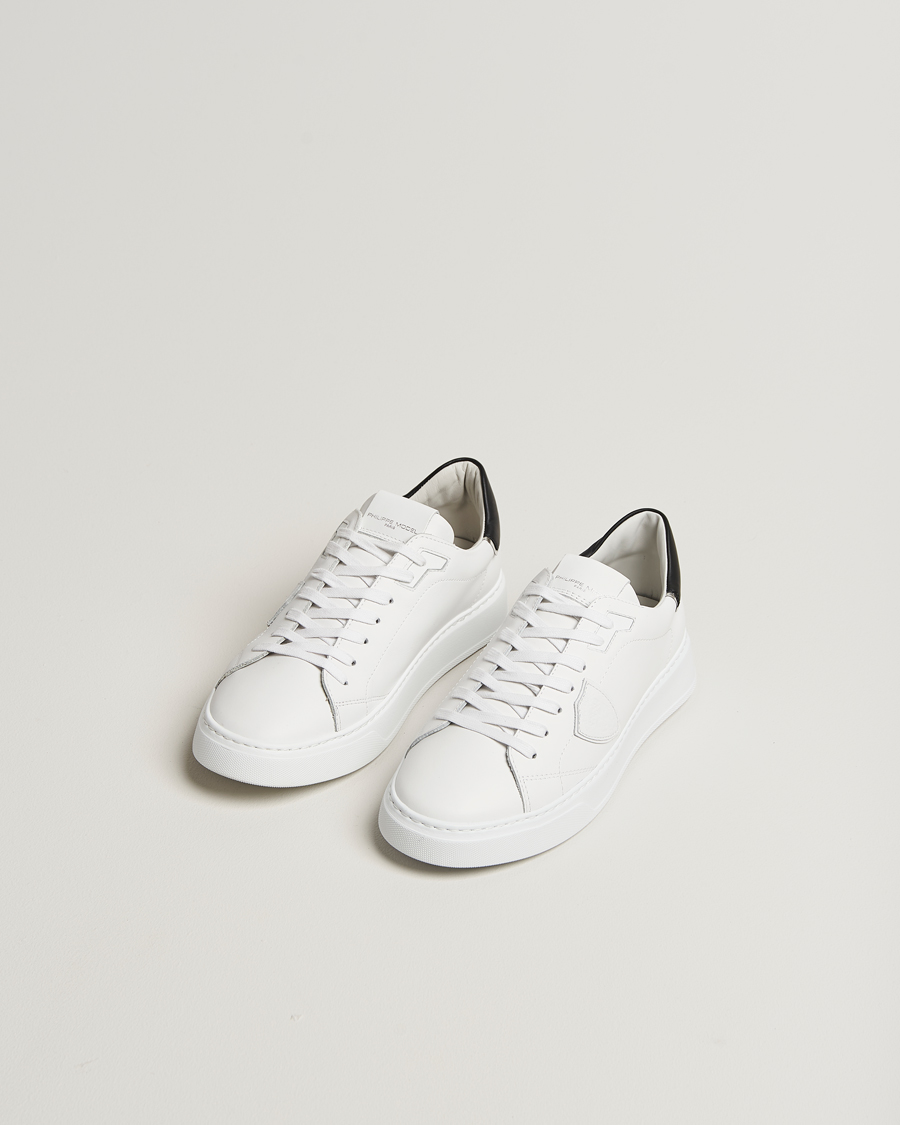 Herr | Sneakers | Philippe Model | Temple Low Top Leather Sneakers White/Black