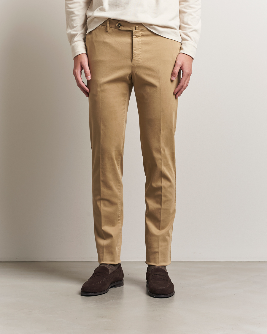 Herr | Byxor | PT01 | Slim Fit Cotton/Stretch Trousers Beige