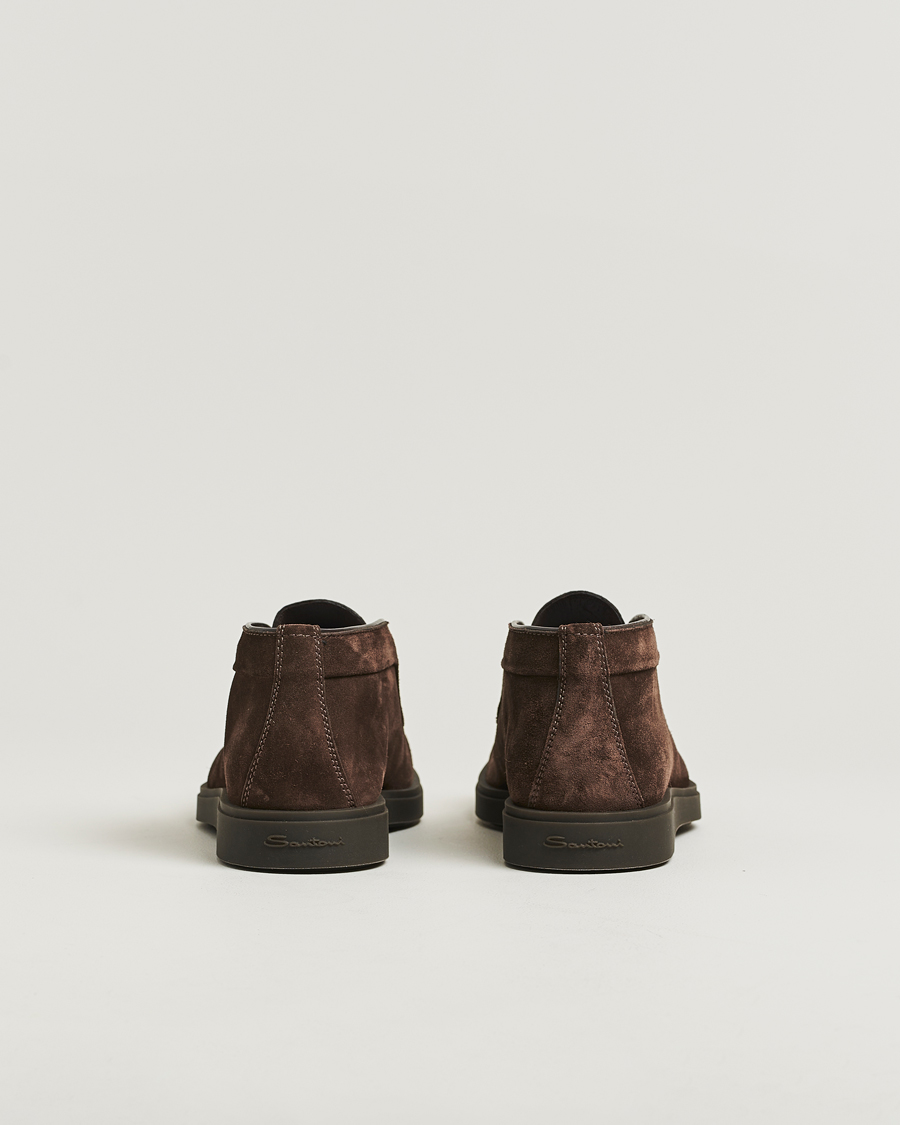 Herr | Kängor | Santoni | Detroit Chukka Boots Dark Brown Suede