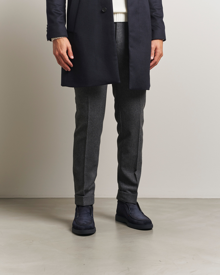 Herr | Kängor | Santoni | Detroit Chukka Boots Navy Suede