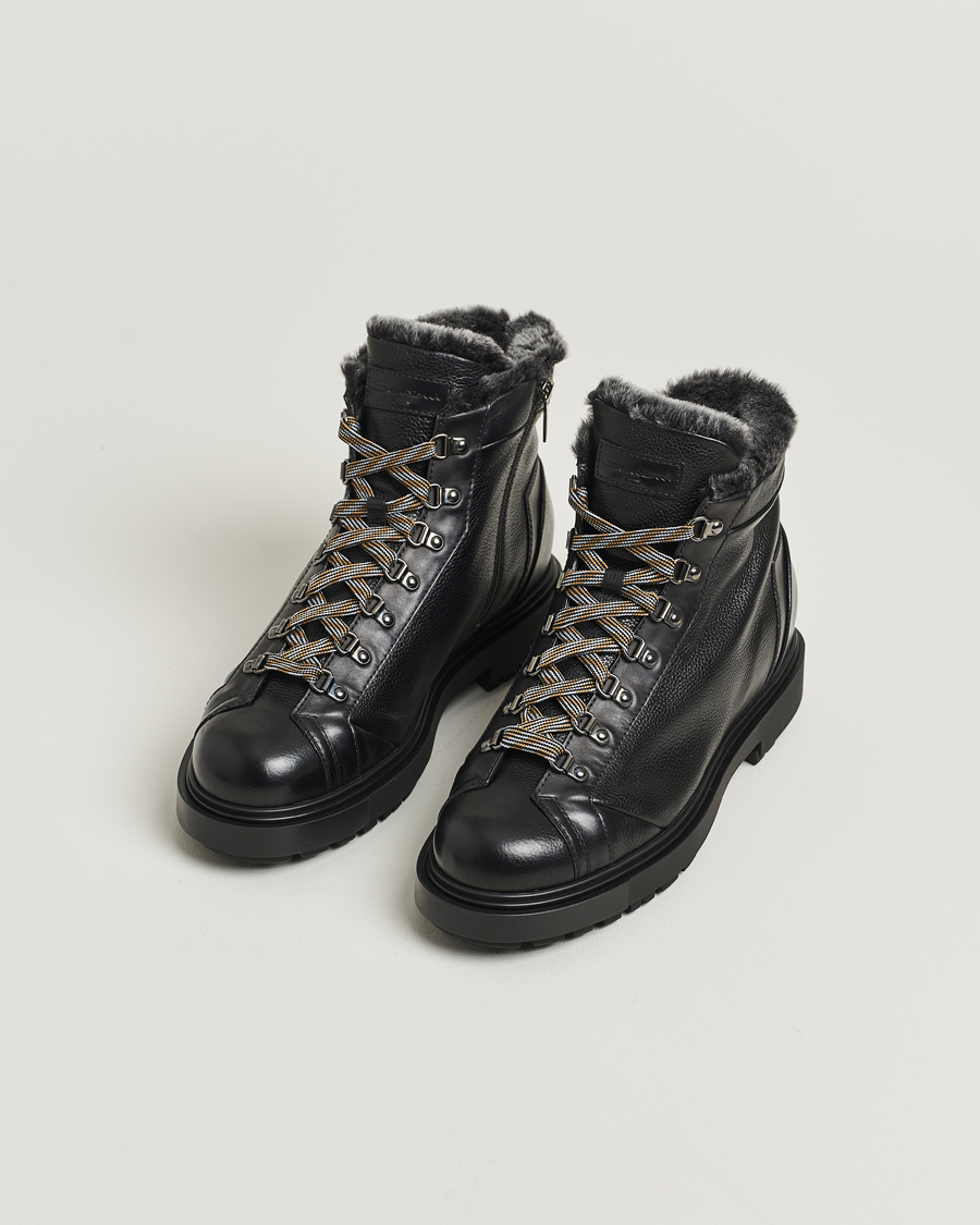 Herr | Kängor | Santoni | St Moritz Winter Boots Black Calf