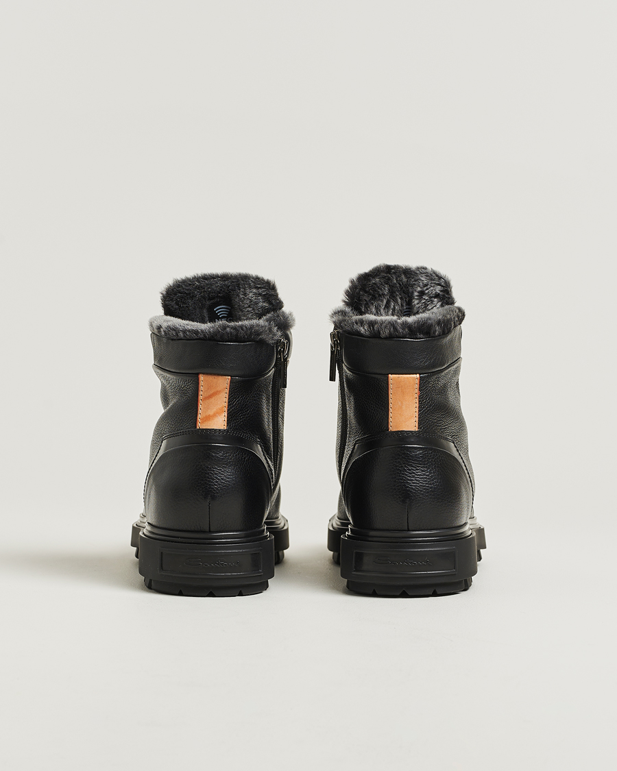 Herr | Kängor | Santoni | St Moritz Winter Boots Black Calf