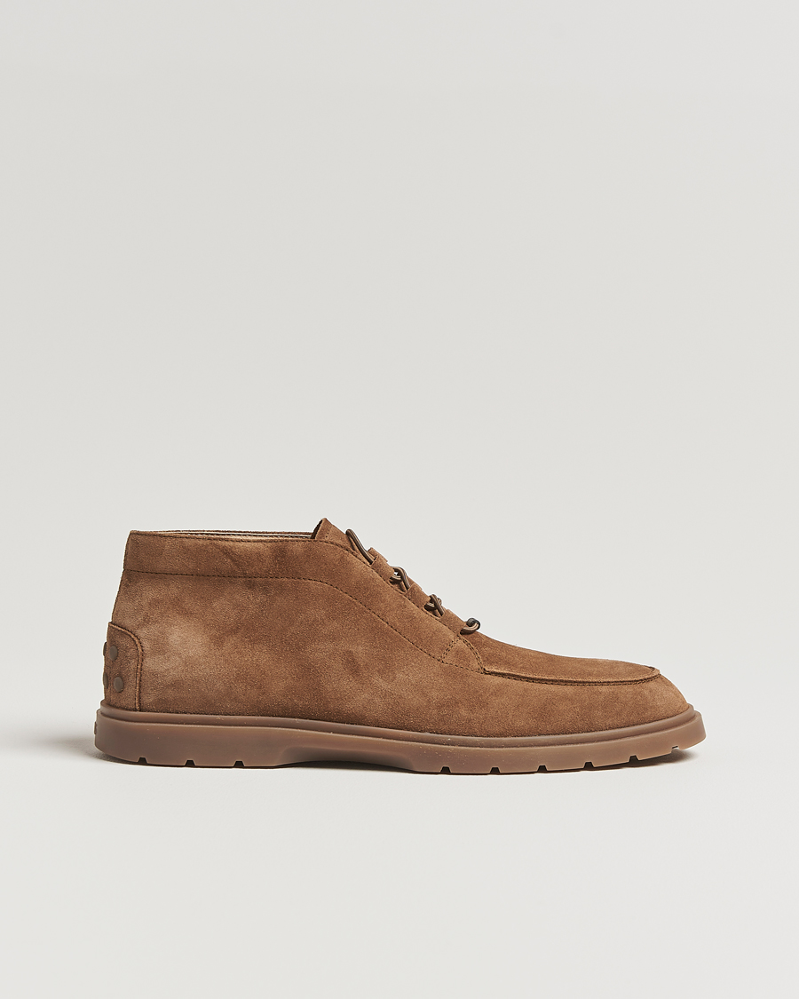 Herr | Kängor | Tod's | Polacco Moc Desert Boots Brown Suede
