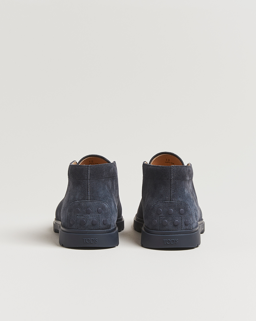 Herr | Kängor | Tod's | Polacco Moc Desert Boots Navy Suede