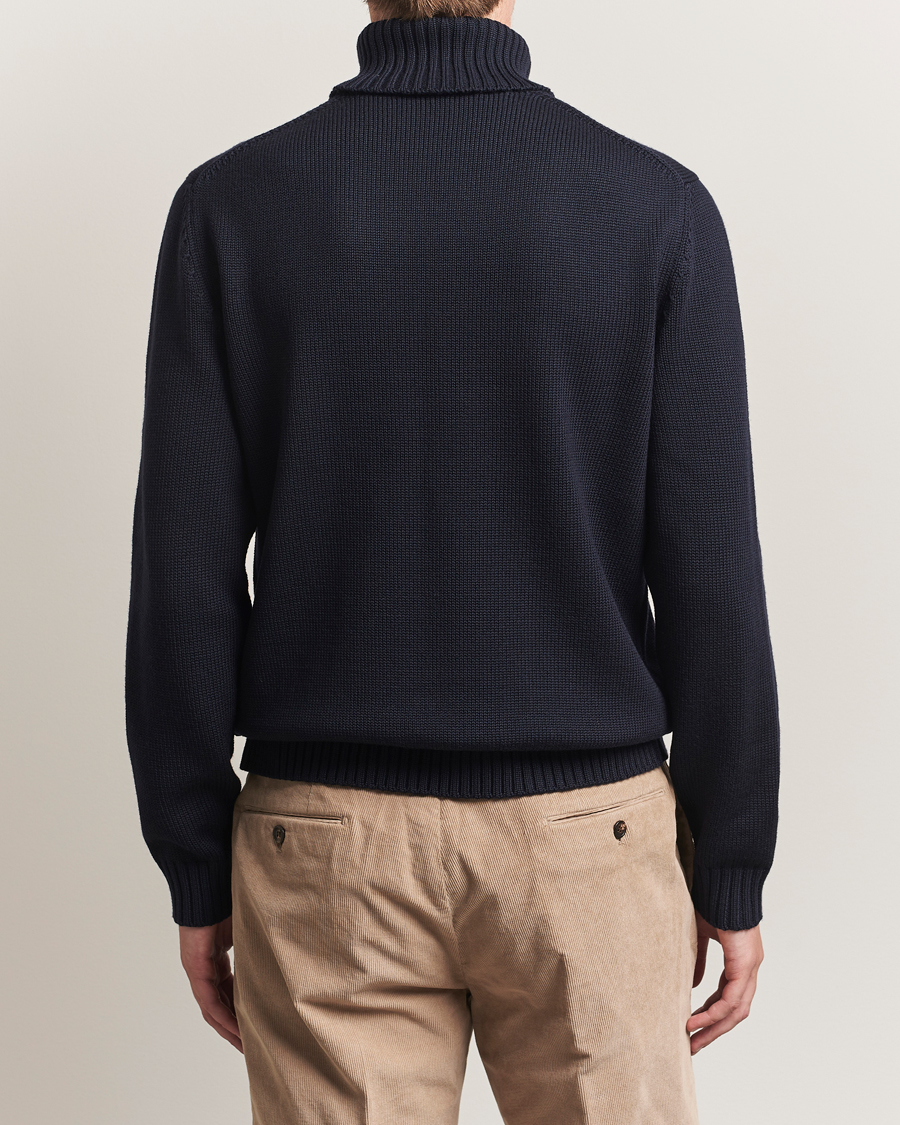 Herr | Tröjor | Zanone | Virgin Merino Wool Rollneck Navy
