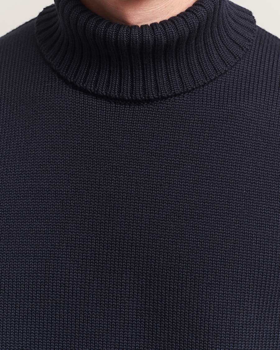Herr | Tröjor | Zanone | Virgin Merino Wool Rollneck Navy