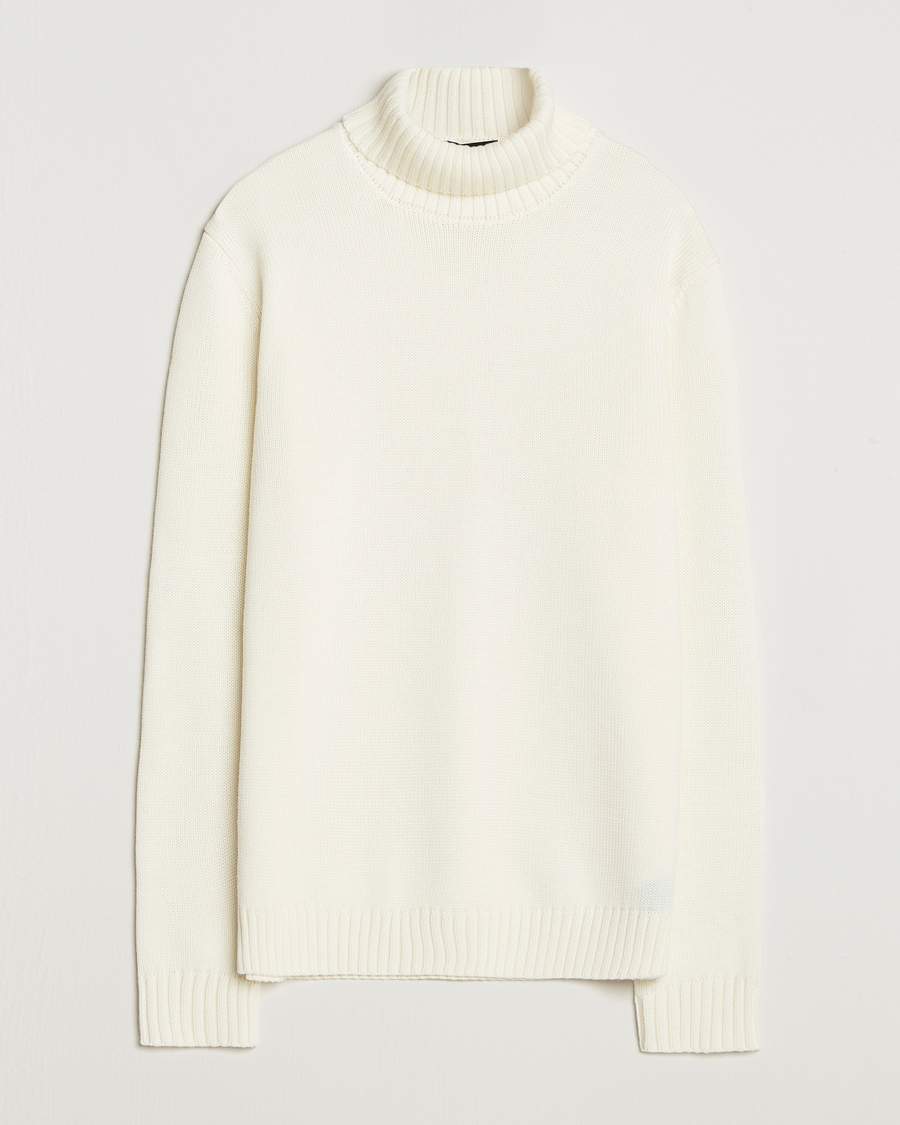 Herr | Tröjor | Zanone | Virgin Merino Wool Rollneck Latte
