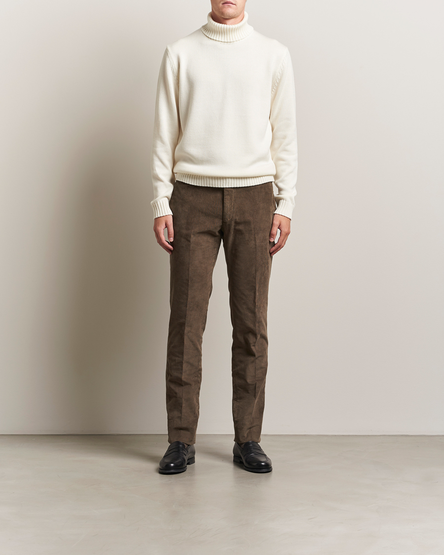 Herr | Tröjor | Zanone | Virgin Merino Wool Rollneck Latte