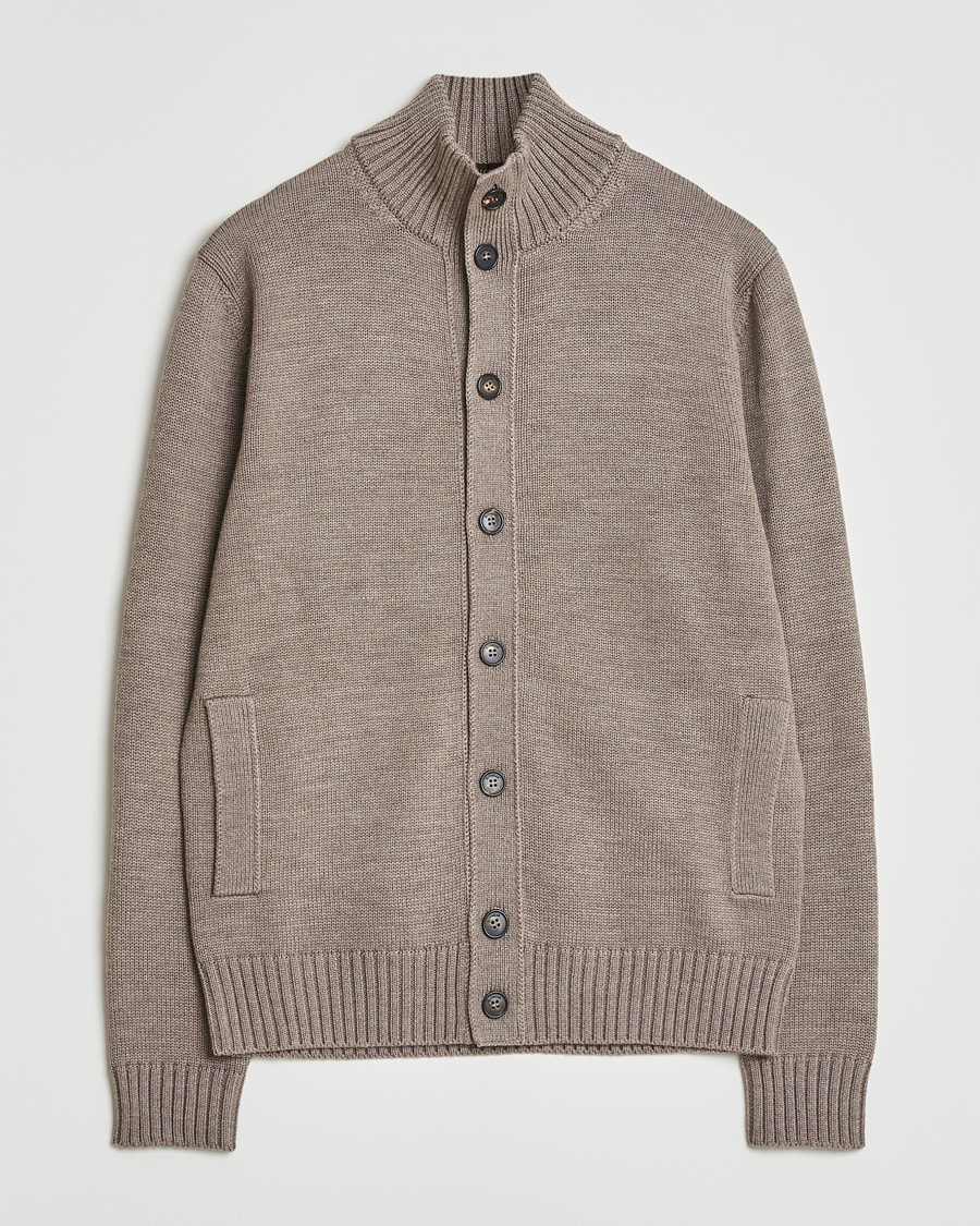 Herr | Tröjor | Zanone | Virgin Merino Wool Chioto Taupe
