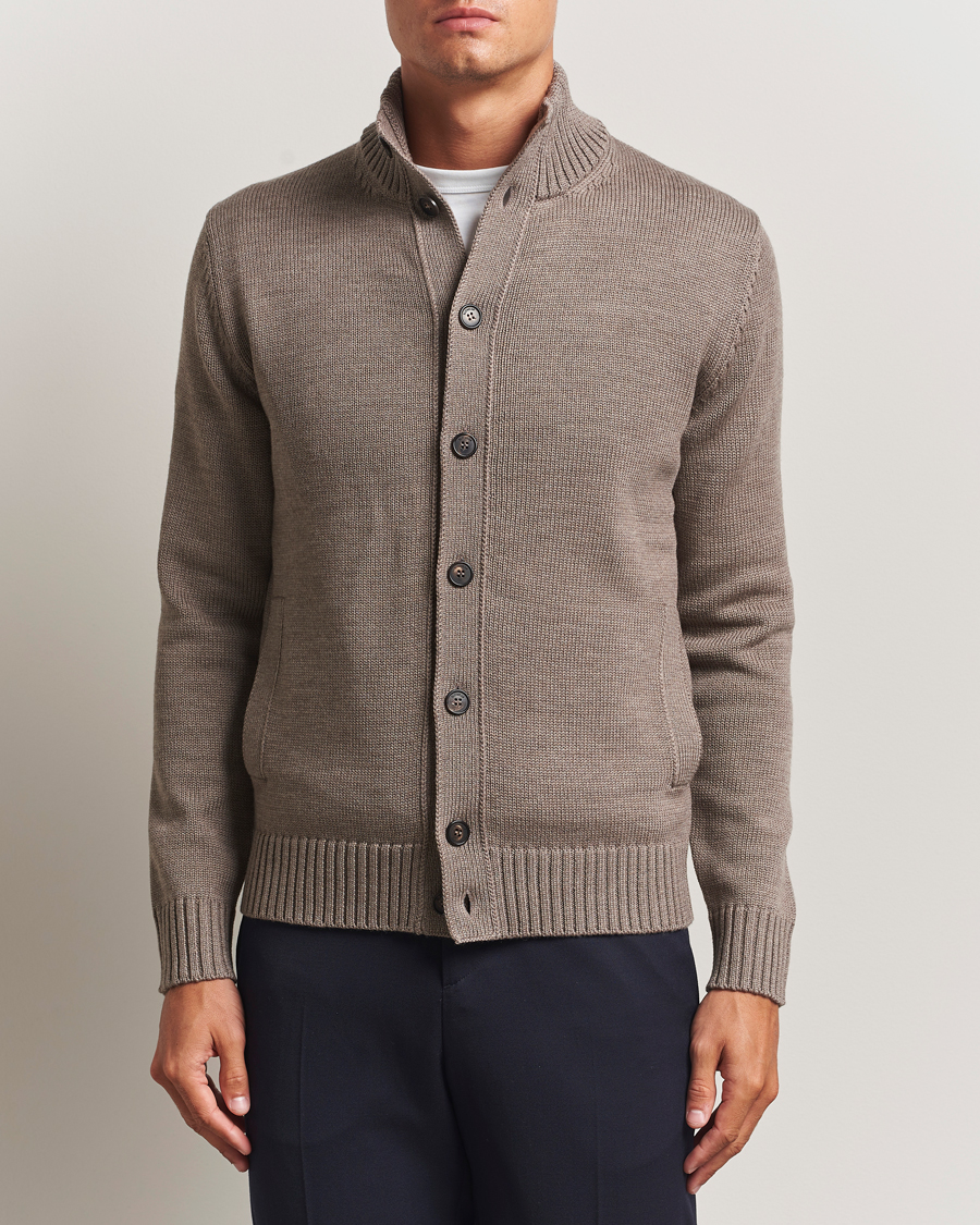 Herr | Tröjor | Zanone | Virgin Merino Wool Chioto Taupe