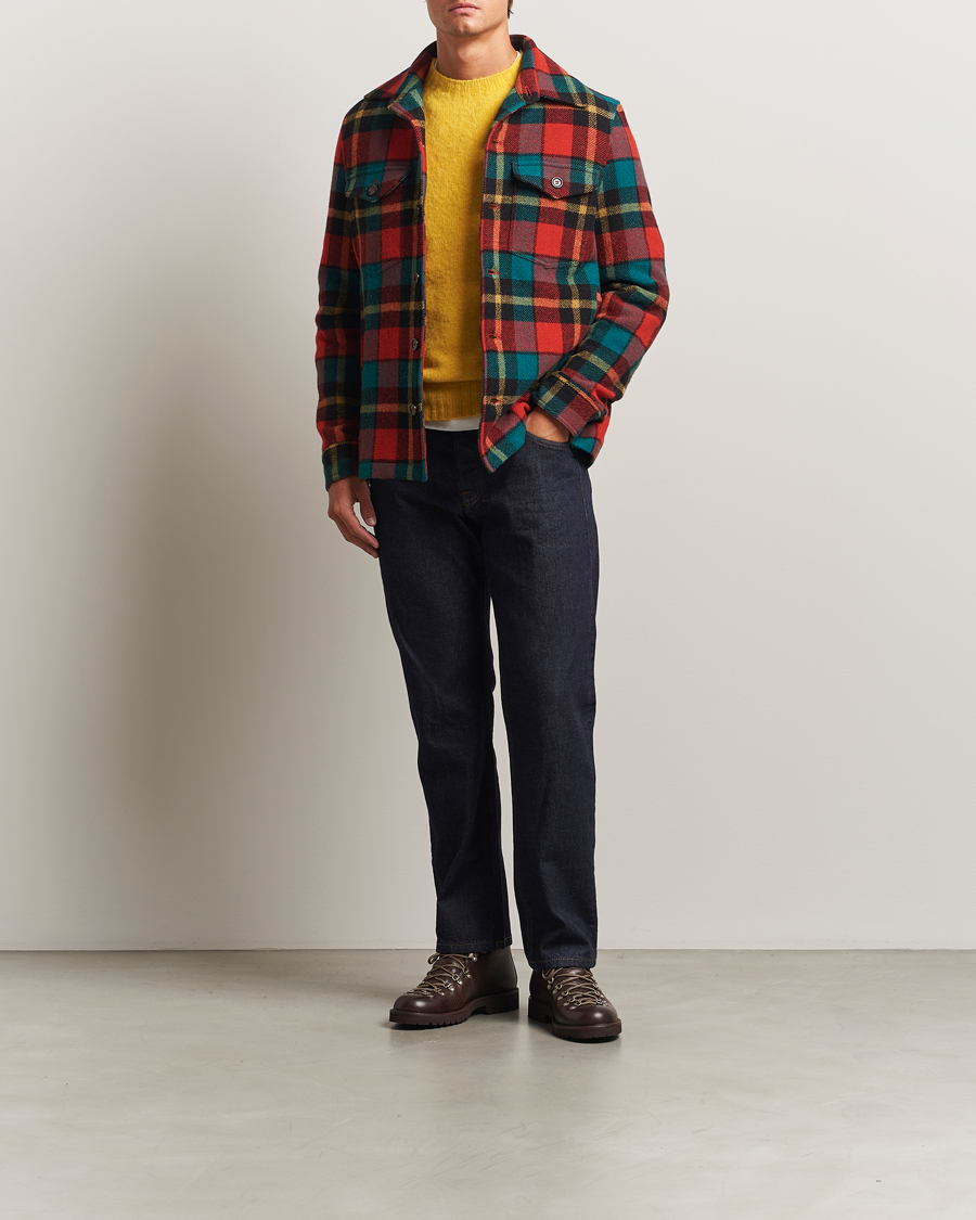 Herr | Jackor | Valstar | Wool Plaid Shirt Jacket Black/Red