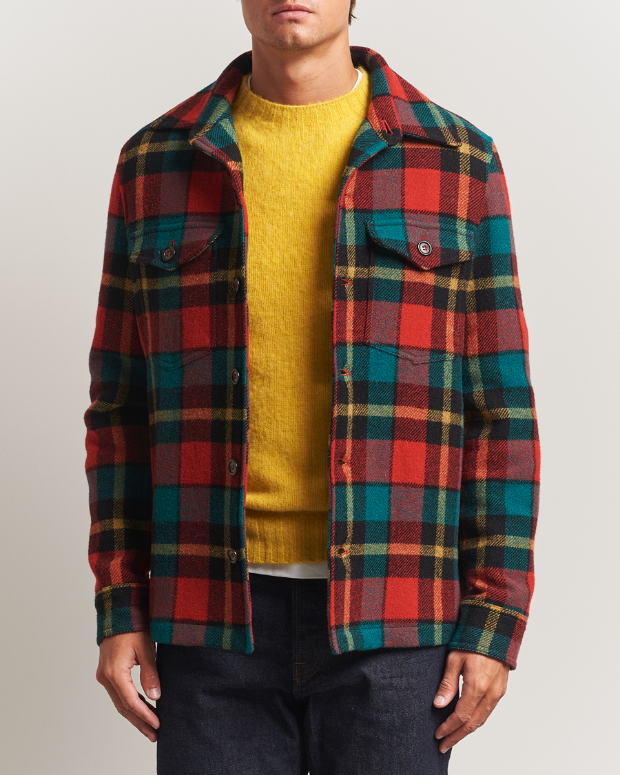 Herr | Jackor | Valstar | Wool Plaid Shirt Jacket Black/Red