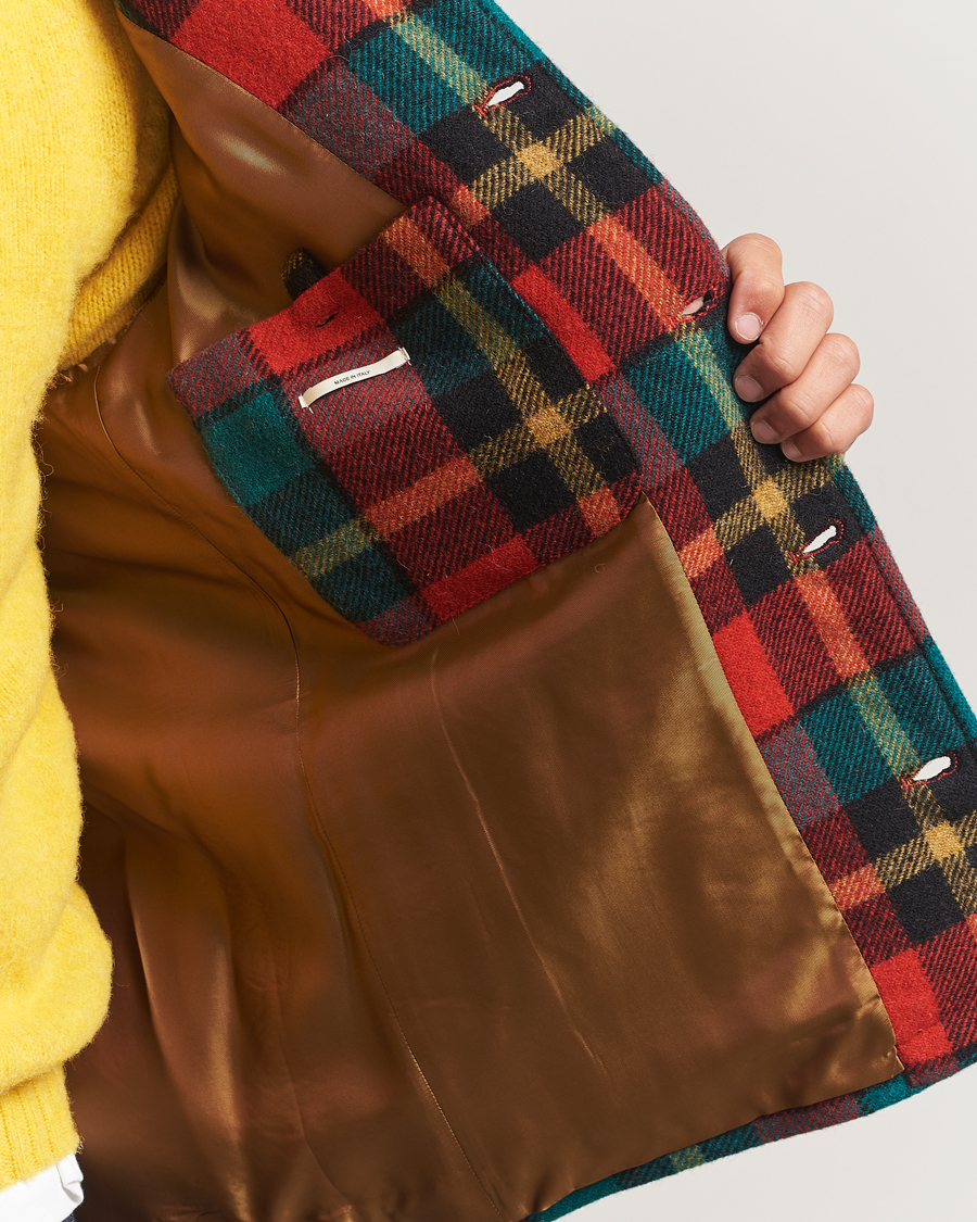 Herr | Jackor | Valstar | Wool Plaid Shirt Jacket Black/Red