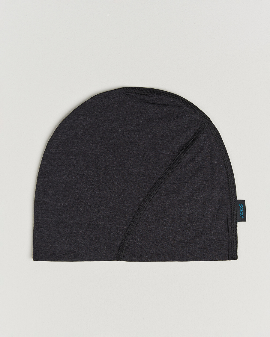 Herr | Mössor | SOAR Running | Silk Merino Beanie Dark Grey