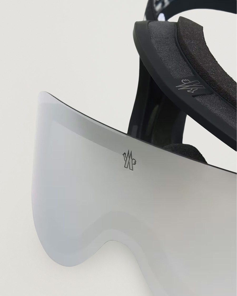Herr | Solglasögon | Moncler Lunettes | 0ME8017 Ski Goggles Black/Silver