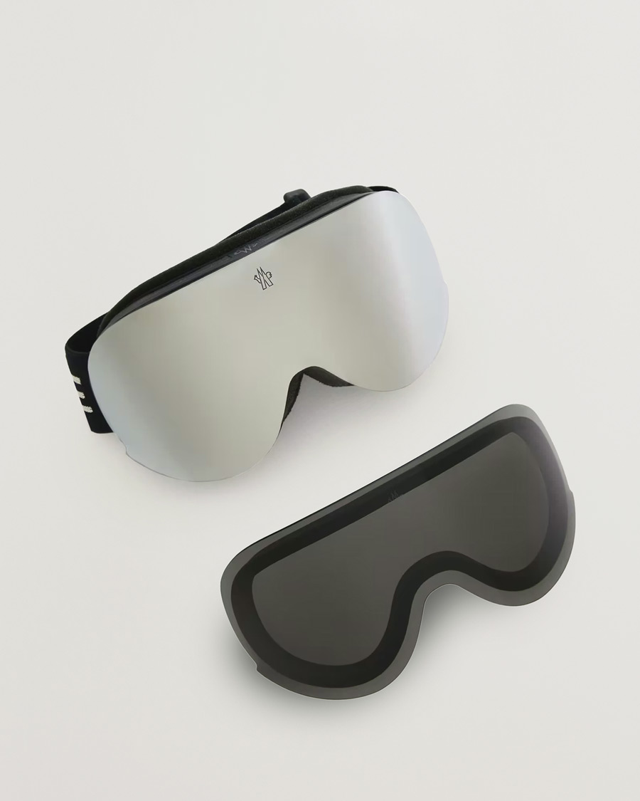 Herr | Solglasögon | Moncler Lunettes | 0ME8017 Ski Goggles Black/Silver