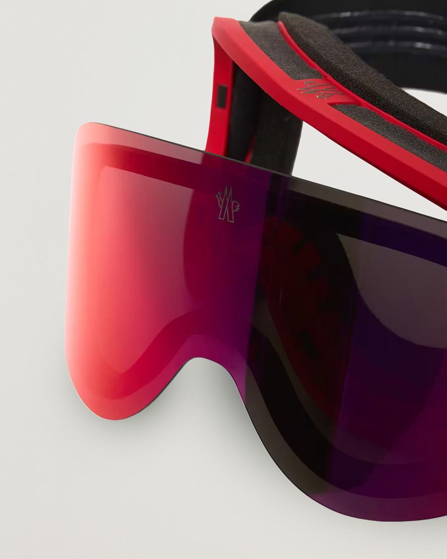 Herr | Solglasögon | Moncler Lunettes | 0ME8017 Ski Goggles Black/Red