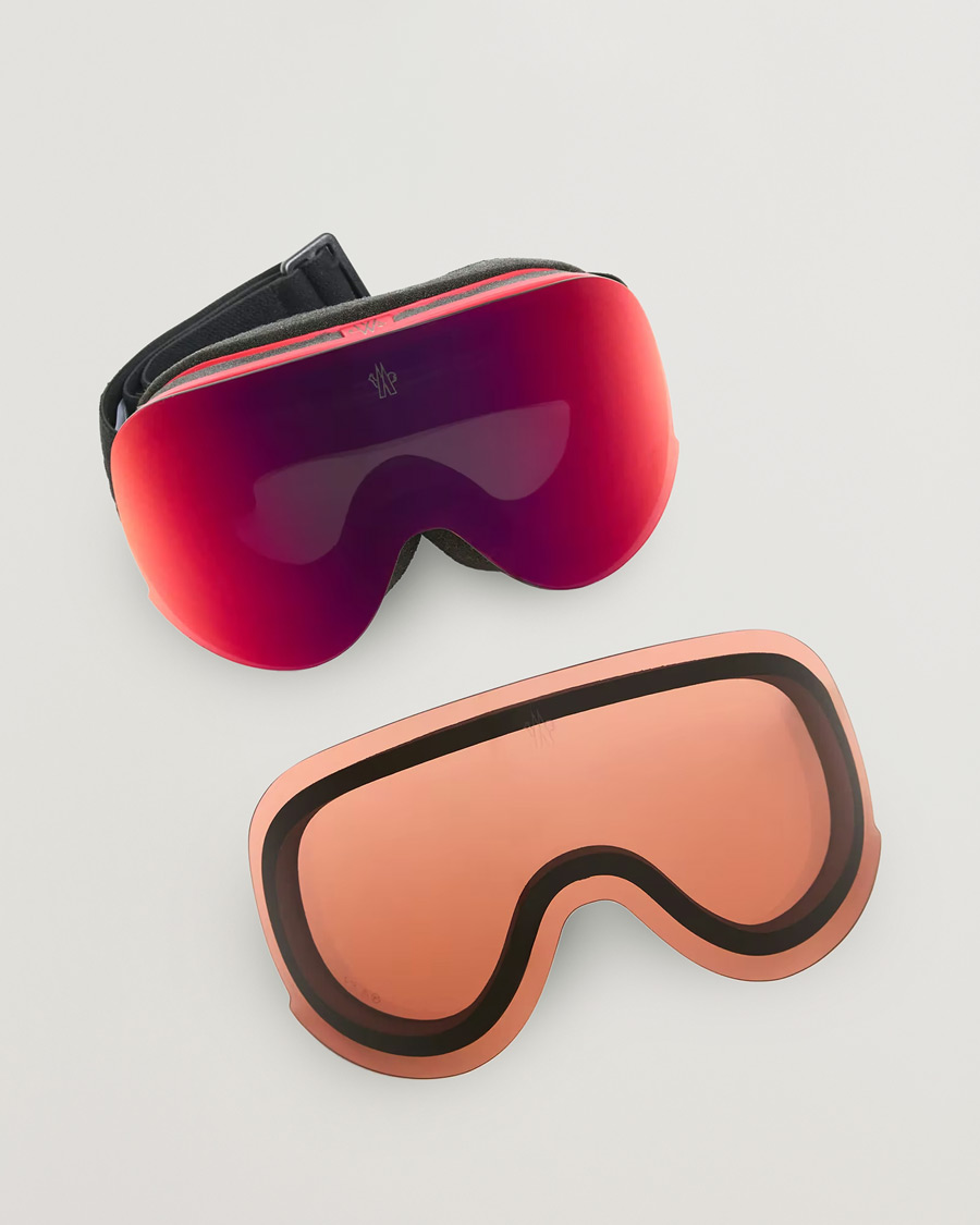 Herr | Solglasögon | Moncler Lunettes | 0ME8017 Ski Goggles Black/Red