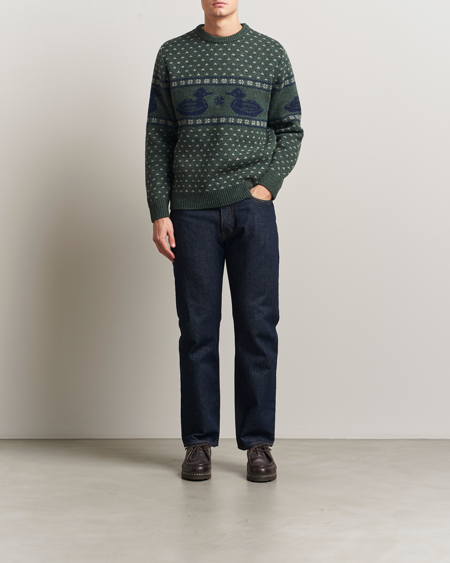 Herr | Tröjor | Pendleton | Wool Duck Sweater Green