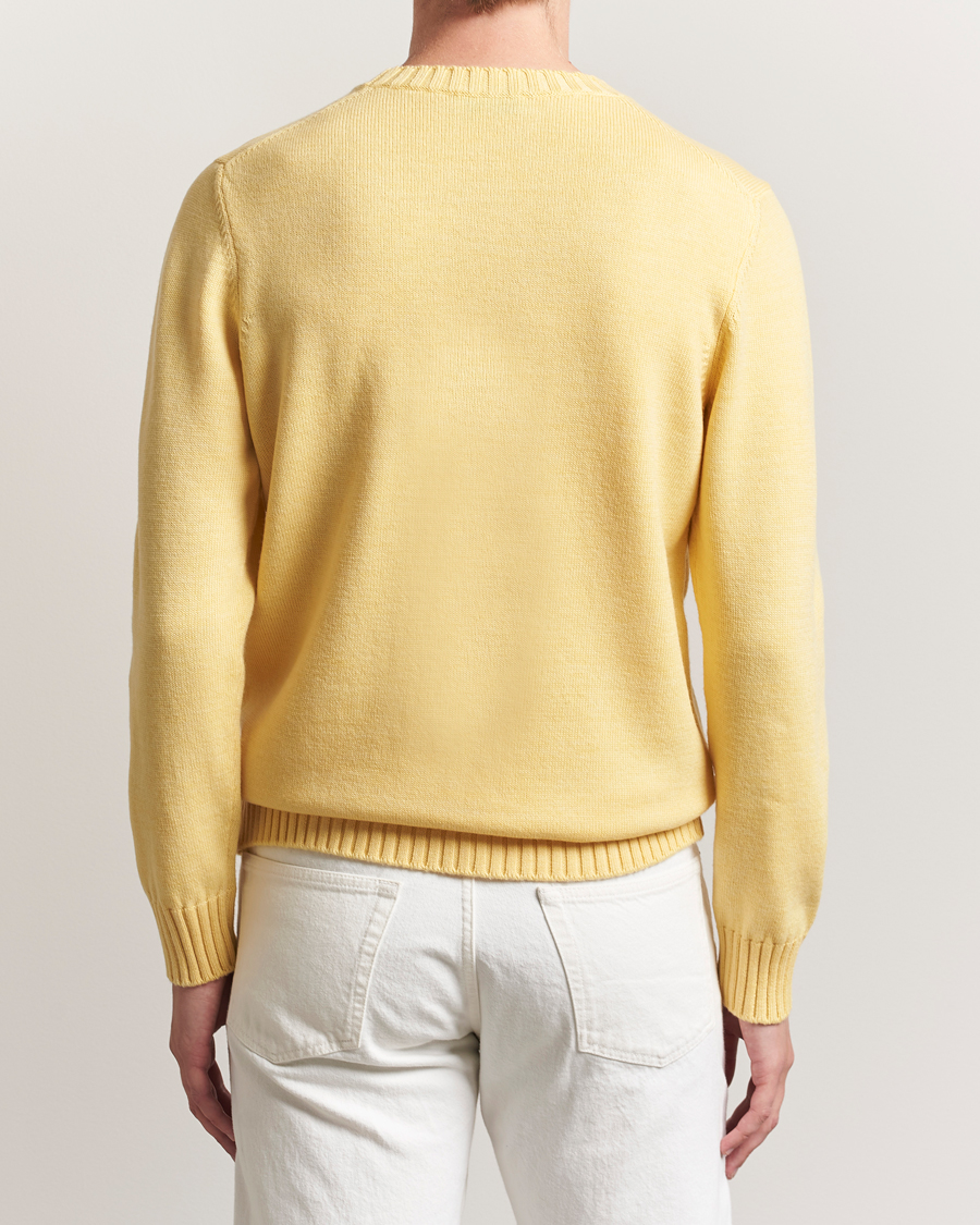 Herr | Tröjor | Piacenza Cashmere | Brushed Wool Crew Neck Yellow