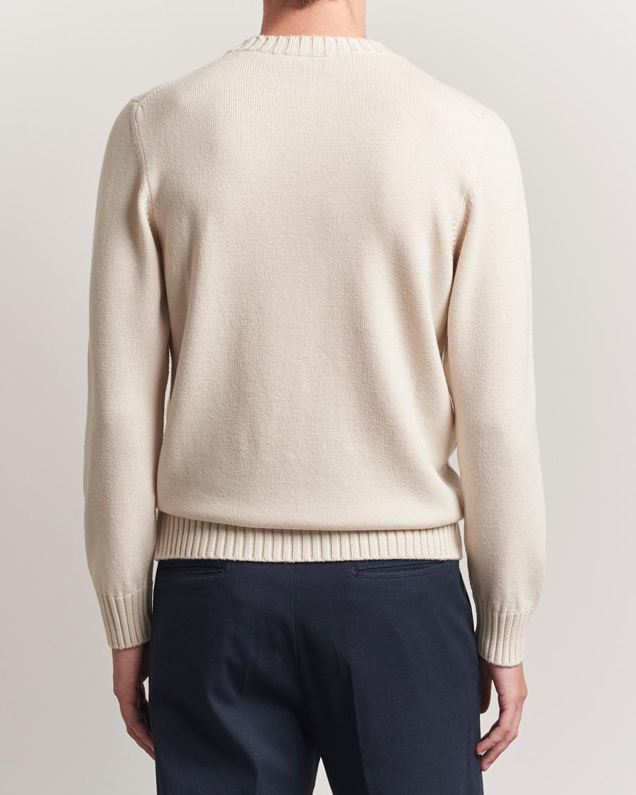 Herr | Tröjor | Piacenza Cashmere | Brushed Wool Crew Neck Latte