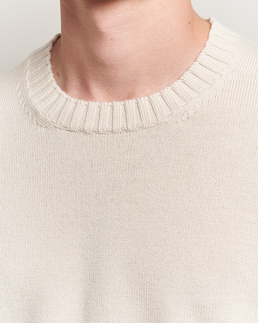 Herr | Tröjor | Piacenza Cashmere | Brushed Wool Crew Neck Latte