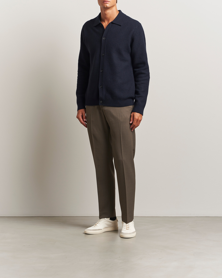Herr | Byxor | Filippa K | Theo Relaxed Wool Trousers Driftwood