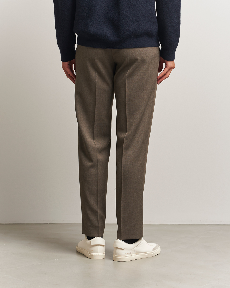 Herr | Byxor | Filippa K | Theo Relaxed Wool Trousers Driftwood