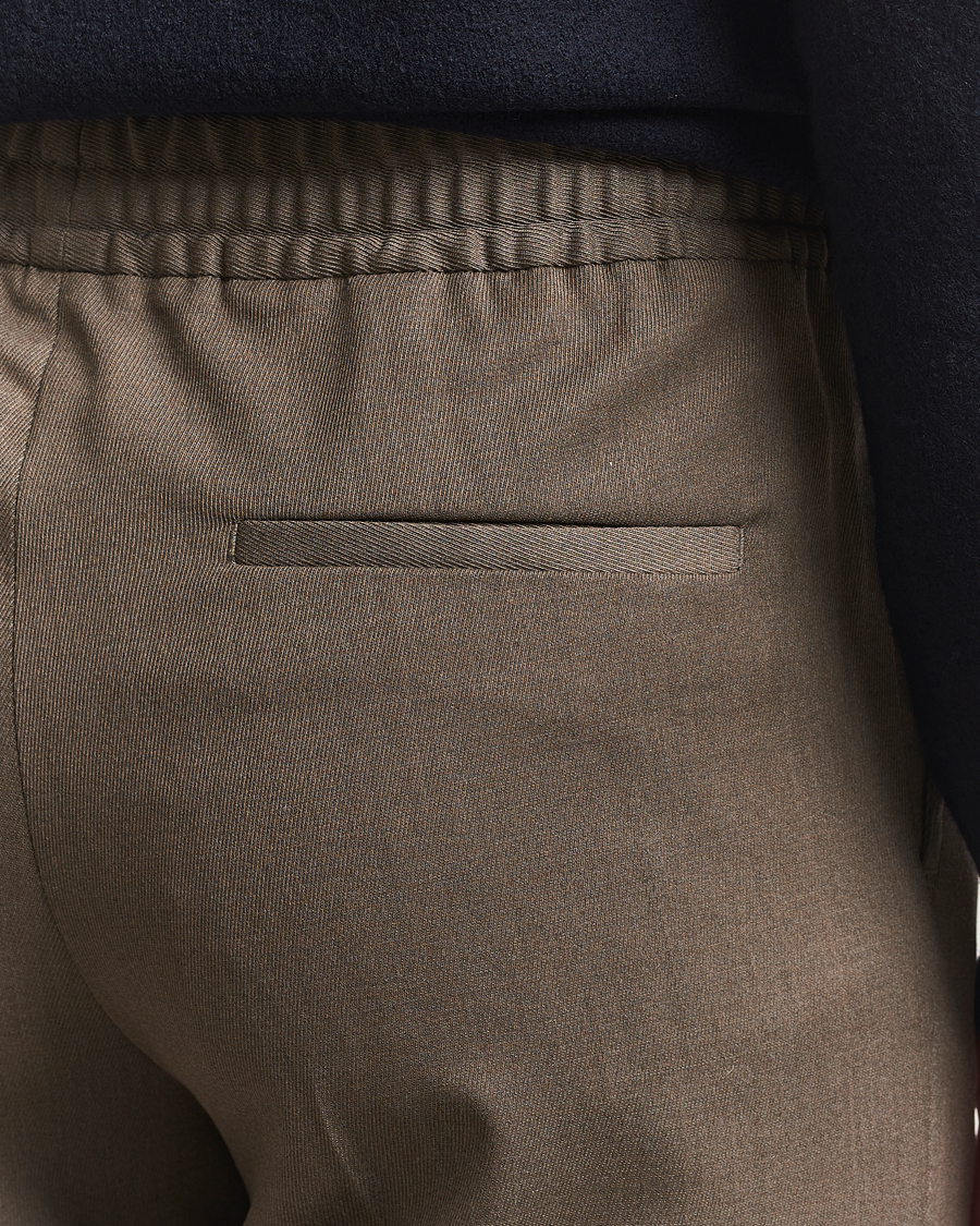 Herr | Byxor | Filippa K | Theo Relaxed Wool Trousers Driftwood