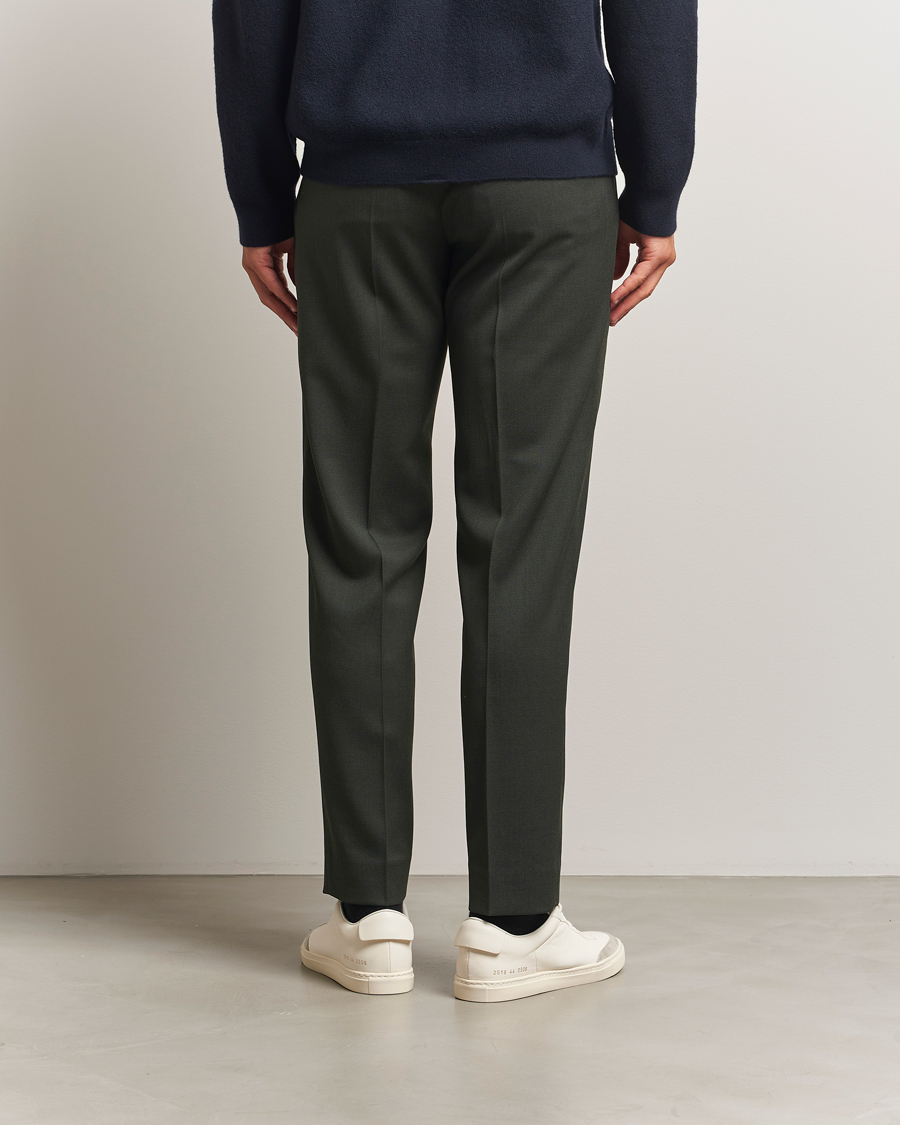 Herr | Byxor | Filippa K | Theo Relaxed Wool Trousers Green Melange