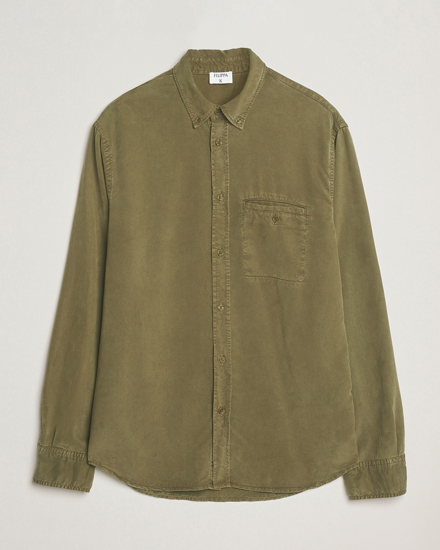 Herr | Skjortor | Filippa K | Zachary Lyocell Shirt Dark Olive