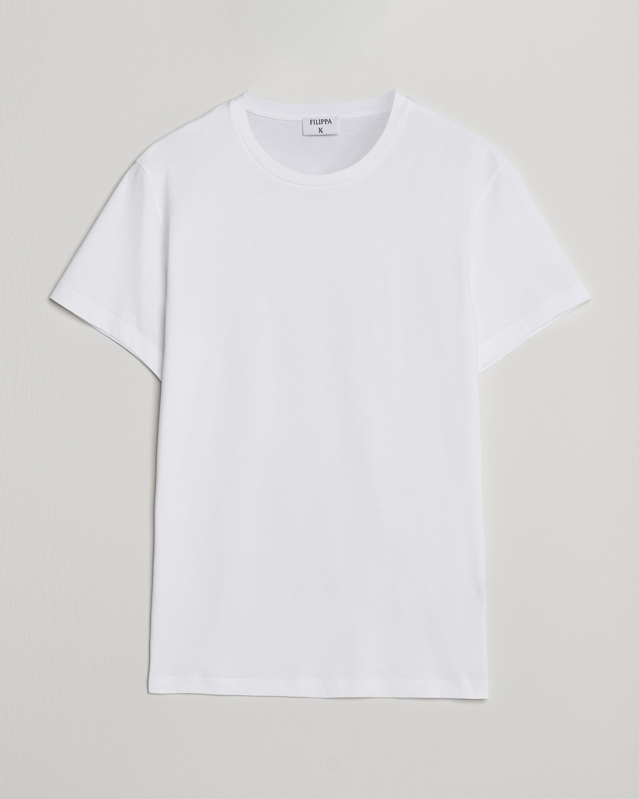 Herr | T-Shirts | Filippa K | Lightweight Cotton Crew Neck T-Shirt White