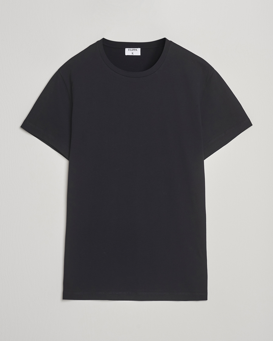 Herr | T-Shirts | Filippa K | Lightweight Cotton Crew Neck T-Shirt Black