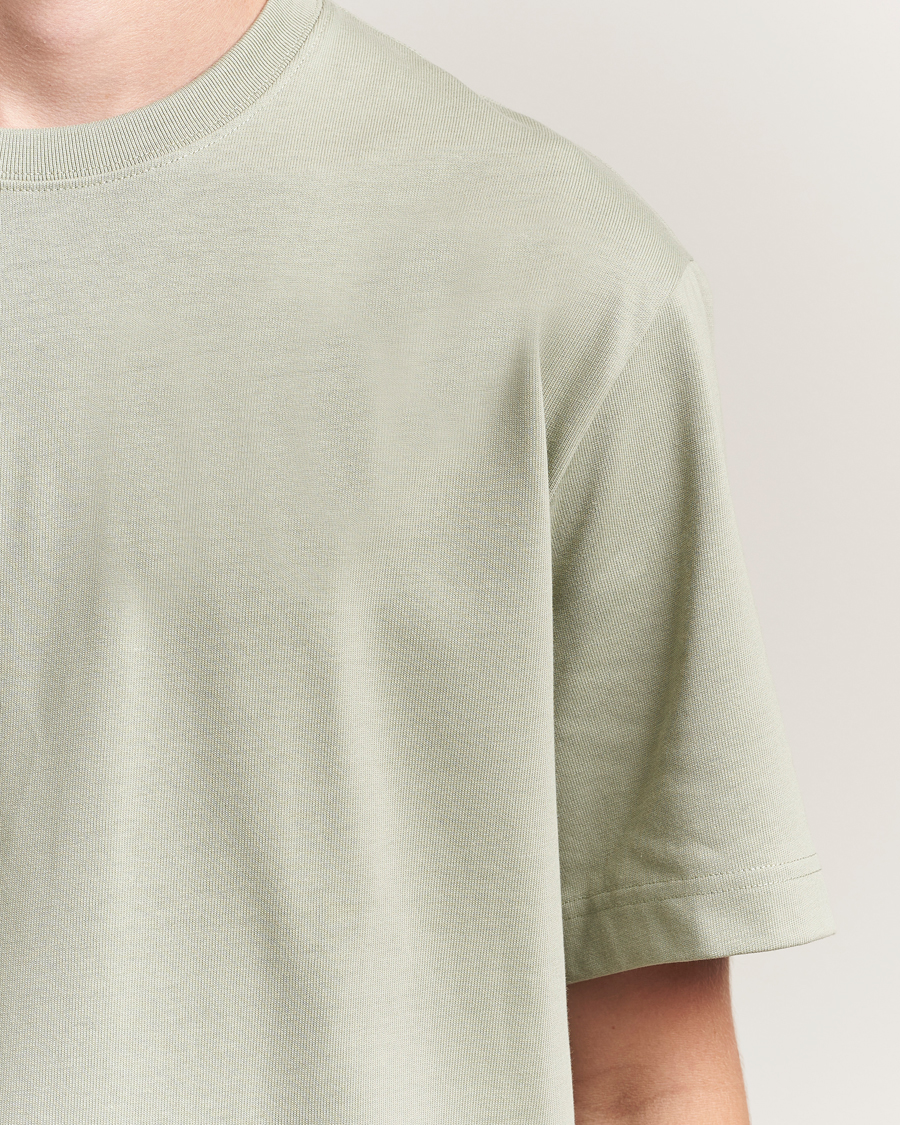 Herr | T-Shirts | Filippa K | Heavy Cotton Crew Neck T-Shirt Faded Green Grey