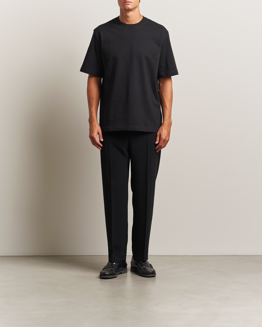 Herr | T-Shirts | Filippa K | Heavy Cotton Crew Neck T-Shirt Black