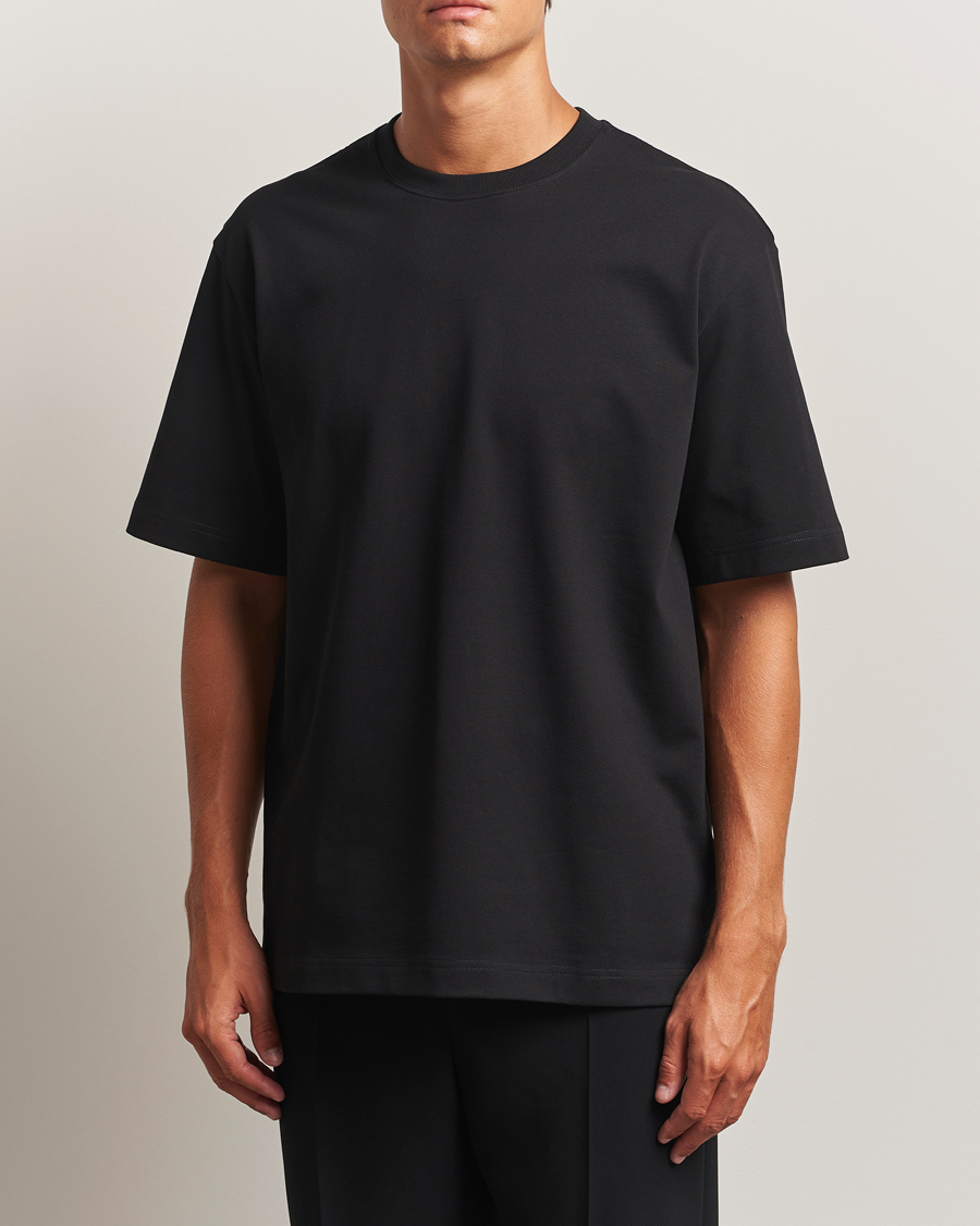 Herr | T-Shirts | Filippa K | Heavy Cotton Crew Neck T-Shirt Black