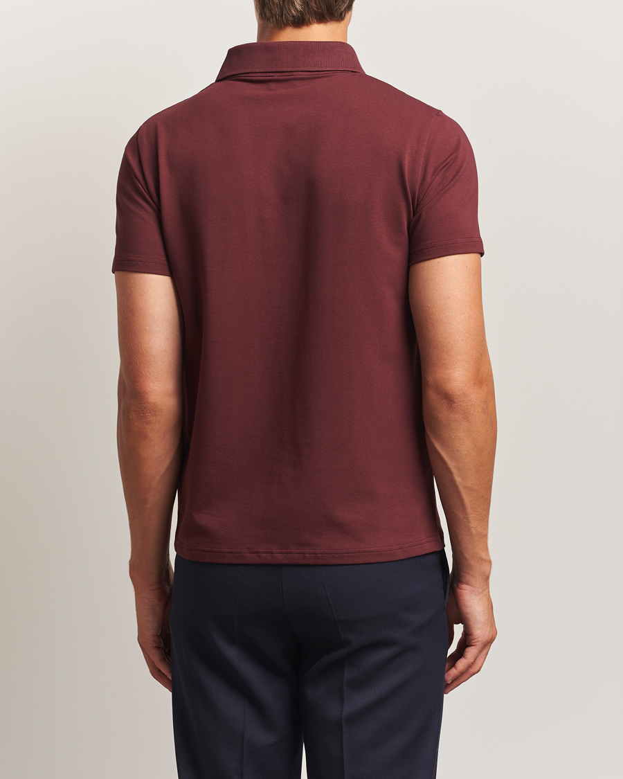 Herr | Pikéer | Filippa K | Soft Lycra Polo T-Shirt Burgundy