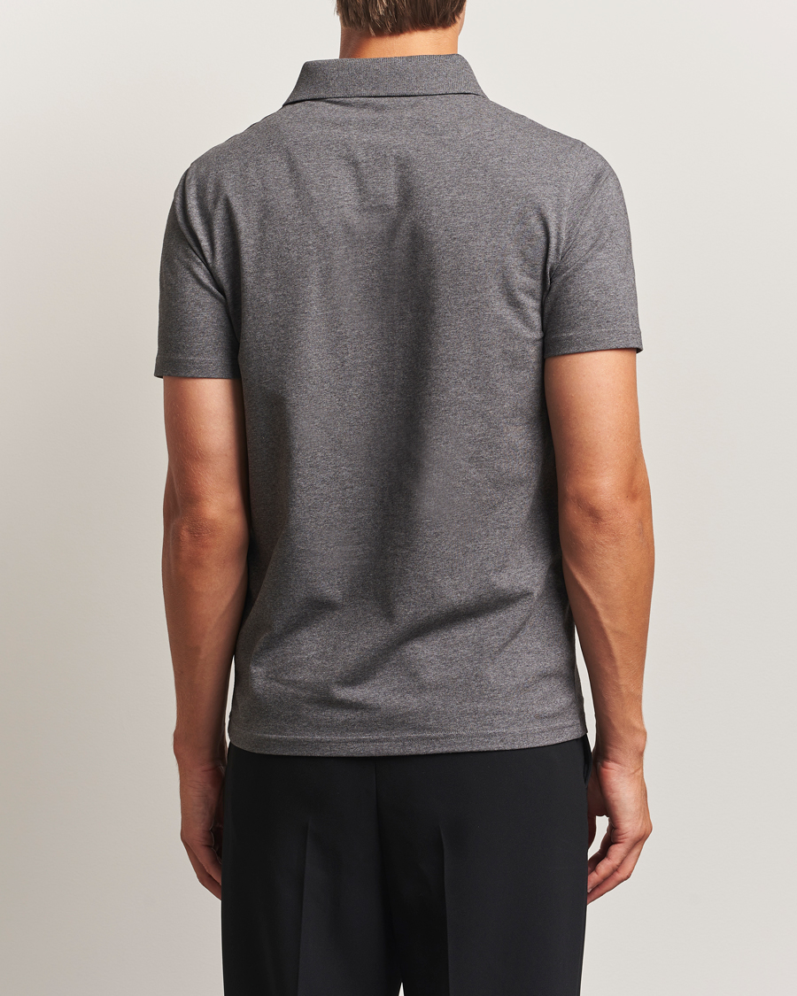 Herr | Pikéer | Filippa K | Soft Lycra Polo T-Shirt Anthracite Melange