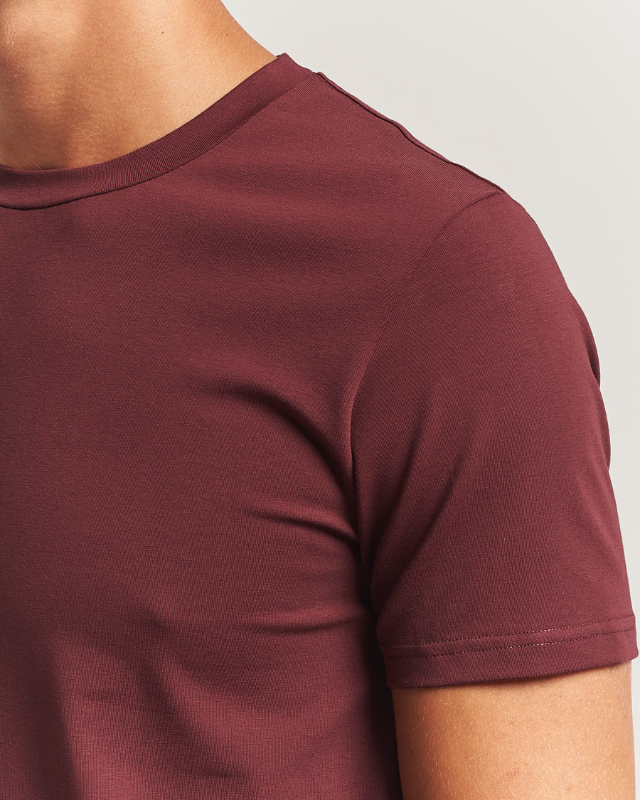 Herr | T-Shirts | Filippa K | Soft Lycra T-Shirt Burgundy