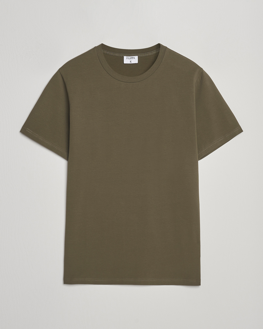 Herr | T-Shirts | Filippa K | Soft Lycra T-Shirt Dark Olive