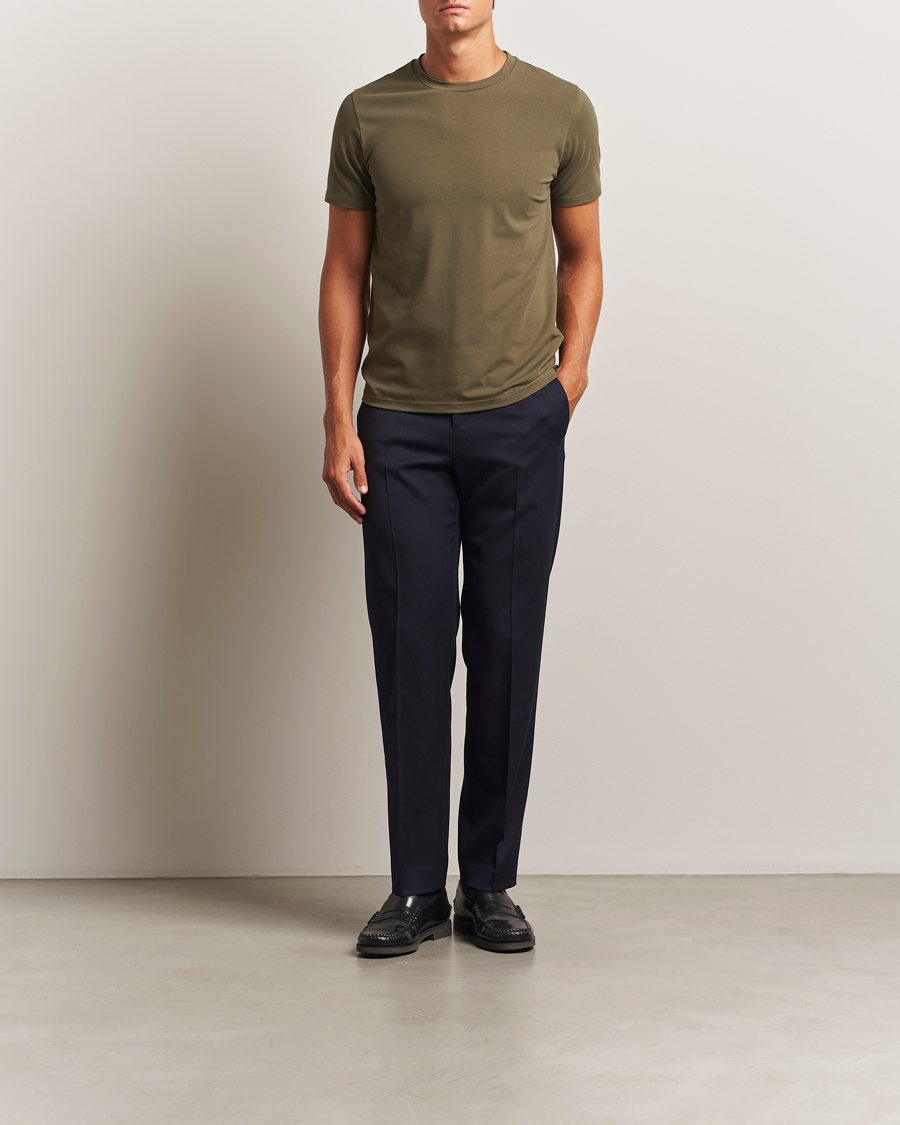 Herr | T-Shirts | Filippa K | Soft Lycra T-Shirt Dark Olive
