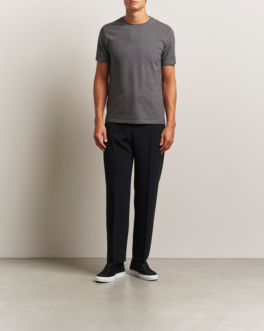 Herr | T-Shirts | Filippa K | Soft Lycra T-Shirt Anthracite Melange